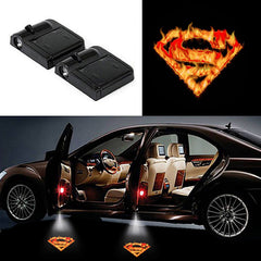 2 Wireless LED Laser Superman Car Door Light