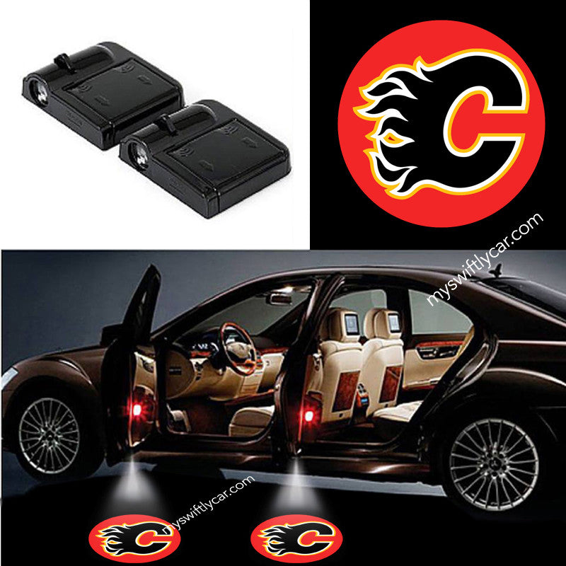Calgary Flames best cheapest free wireless car light logo led