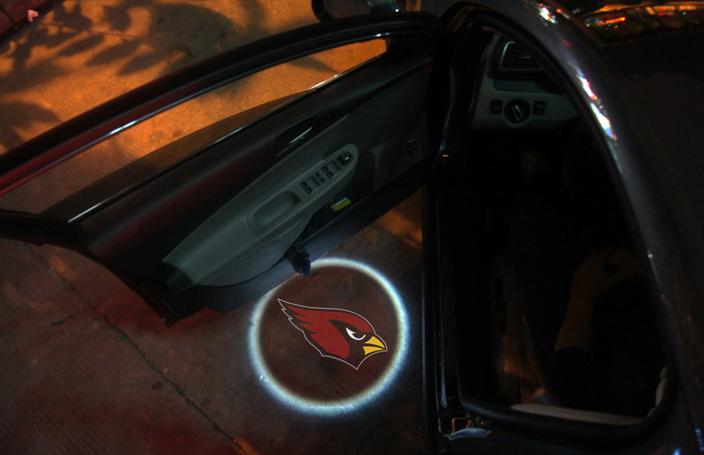 2 Wireless LED Laser Cardinals Shadow Car Door Light