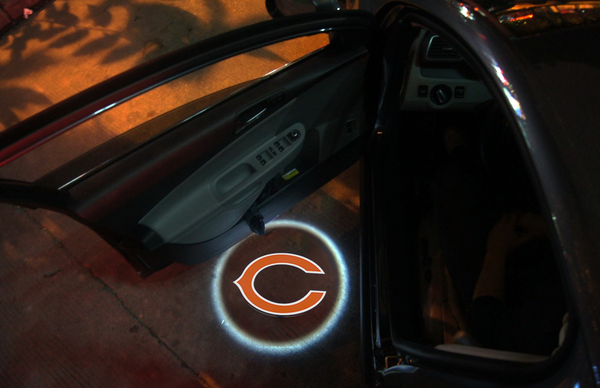 2 Wireless LED Laser Chicago Bears Shadow Car Door Light