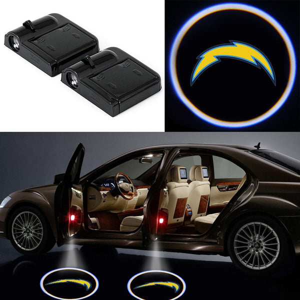 2 Wireless LED Laser San Diego Chargers Car Door Light