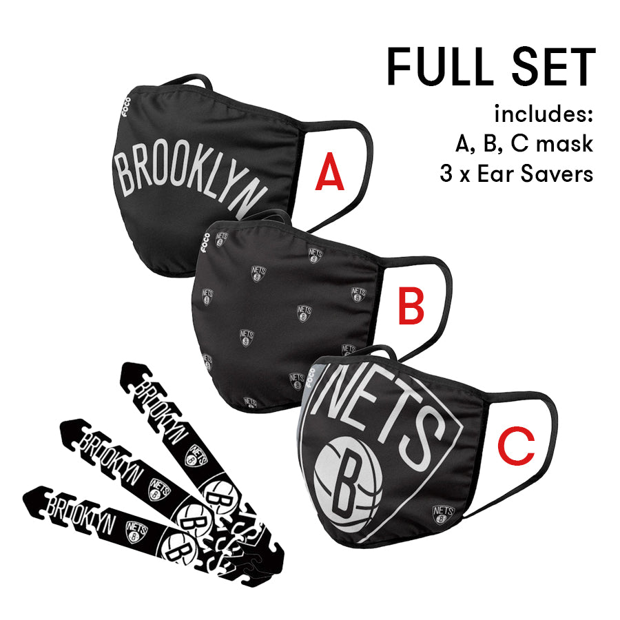 Brooklyn Nets Mask and Ear Saver