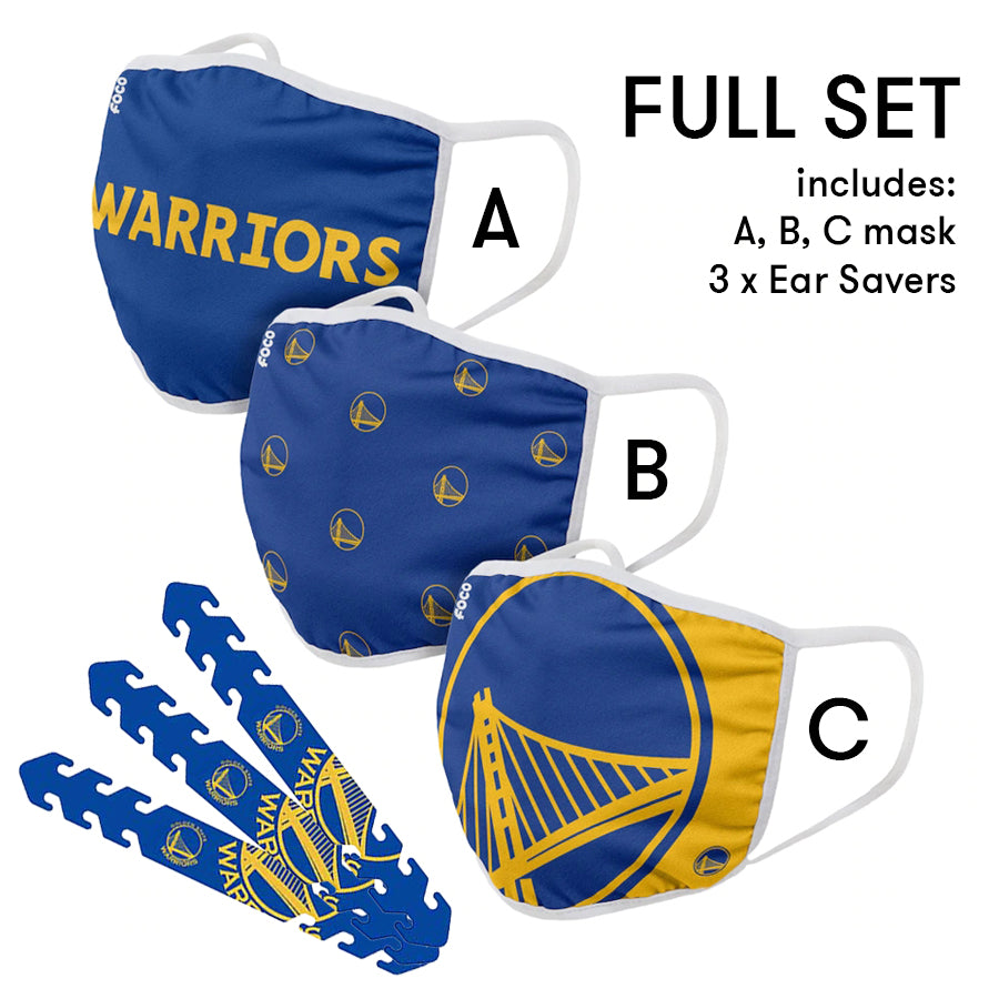 Golden State Warriors Mask and Ear Saver