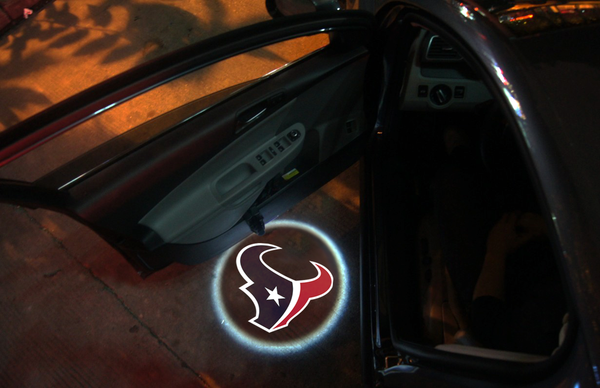 2 Wireless LED Laser Texans Car Door Light