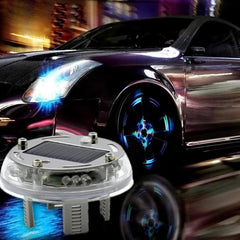 4 Halo Effect Solar Powered Custom Strobe Rim Lights (Fully Waterproof)