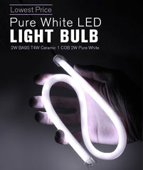 2 45CM Gel Silicon Pure White Flexible Soft Tube Daytime Running Light