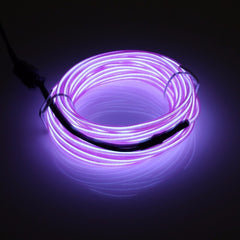 5M Multicolor Wire Tube Rope Battery Powered Flexible Neon Light Car With Controller