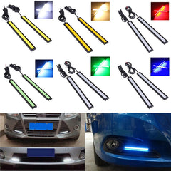 2pcs 14cm Car COB LED Daytime Running Light External Lights DRL Fog Head Lamp White/Blue/Ice Blue/Red Car Styling DC12V