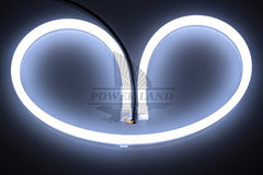 (White+Blue) Flexible Headlight Daytime Lamp Switchback Strip Angel Eye Decorative Light With Turn Signal