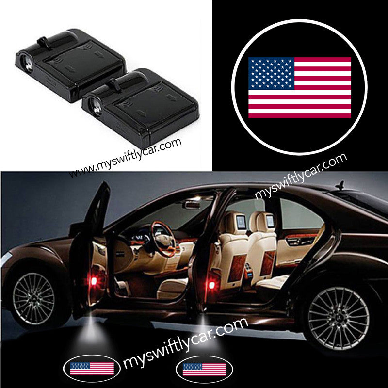 2 Wireless Cars Light for United States Flag